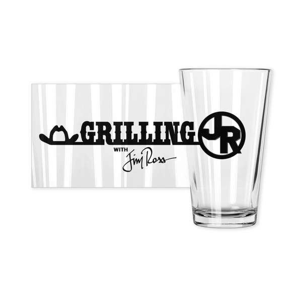 Grilling JR Logo- 16oz Pint Glass