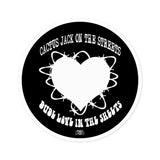 Sheets/Streets White (Foley)- Round Sticker