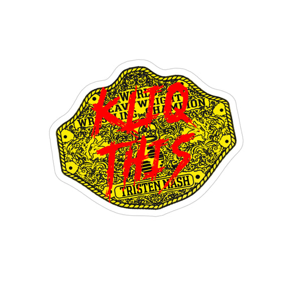 Big Gold Red (Kliq) -Transparent Die-Cut Sticker