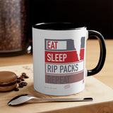 Eat Sleep Rip Packs (TOTC)- 11oz Accent Coffee Mug
