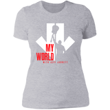 My World Logo- Ladies' Boyfriend T-Shirt