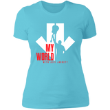 My World Logo- Ladies' Boyfriend T-Shirt