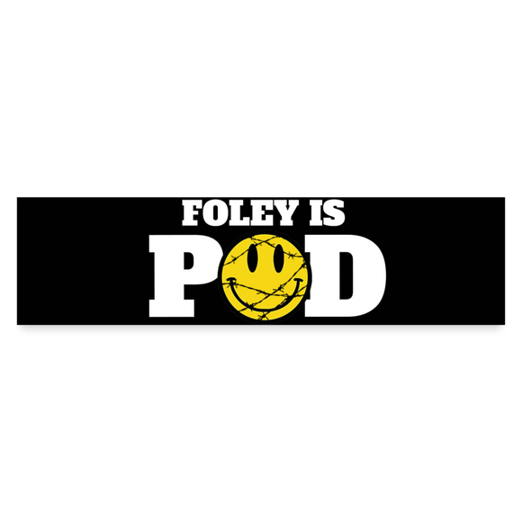 Foley is Pod Logo- Bumper Sticker - white matte
