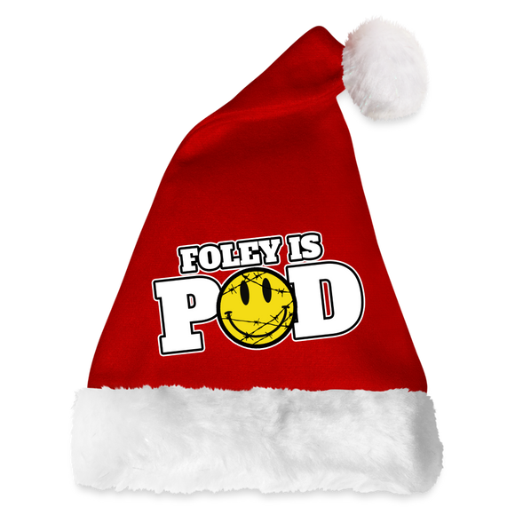 Foley is Pod Logo - Santa Hat - red/white