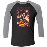 Voice of Wrestling (Grilling JR)-  Tri-Blend 3/4 Sleeve Raglan T-Shirt