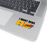 Want Mine AdFree (AFS) Yellow- Kiss-Cut Sticker