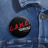 Chocolate Cake Pin Buttons