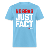 No Brag Just Facts (83 Weeks)- Classic T-Shirt - aquatic blue