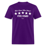 Five Stars Classic T-Shirt Up To 6XL - purple