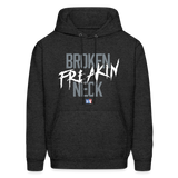 Broken Freakin Neck (KAS)- Men's Hoodie - charcoal grey