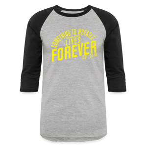 STW Lives Forever- Baseball T-Shirt - heather gray/black