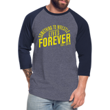 STW Lives Forever- Baseball T-Shirt - heather blue/navy