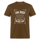 Under the Black Hat White Logo (Grilling JR)- Unisex Classic T-Shirt - brown