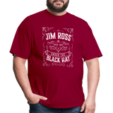 Under the Black Hat White Logo (Grilling JR)- Unisex Classic T-Shirt - dark red