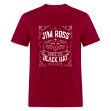 Under the Black Hat White Logo (Grilling JR)- Unisex Classic T-Shirt - dark red