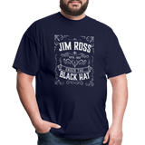 Under the Black Hat White Logo (Grilling JR)- Unisex Classic T-Shirt - navy