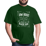Under the Black Hat White Logo (Grilling JR)- Unisex Classic T-Shirt - forest green