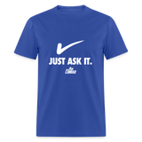 Just Ask It (AFS) White Logo- Unisex Classic T-Shirt - royal blue