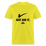 Just Ask It (AFS) Black Logo- Unisex Classic T-Shirt - yellow