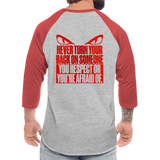 Wise Man (Snake Pit)- Baseball T-Shirt - heather gray/red