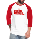 Wise Man (Snake Pit)- Baseball T-Shirt - white/red