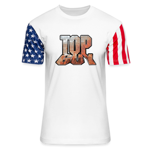 Top Guy (AFS)- Adult Stars & Stripes T-Shirt - white