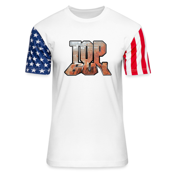 Top Guy (AFS)- Adult Stars & Stripes T-Shirt - white