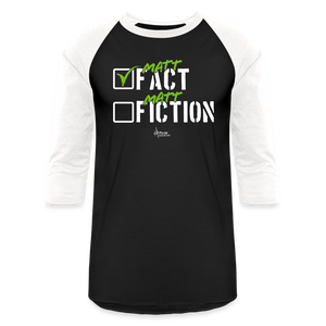 Fact Fiction (Extreme Life)- Baseball T-Shirt - black/white