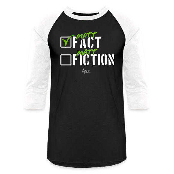 Fact Fiction (Extreme Life)- Baseball T-Shirt - black/white