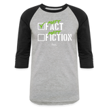 Fact Fiction (Extreme Life)- Baseball T-Shirt - heather gray/black