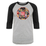 Nothing & Everything All At Once (Kliq This)- Baseball T-Shirt - heather gray/black