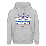 Four Horsemen (Purple)- Men's Hoodie - heather gray